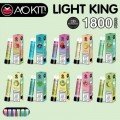 Aokit - Light King 1800 Işıklı Puff Şarj Edilebilir Tek Kullanımlık Elektronik Sigara