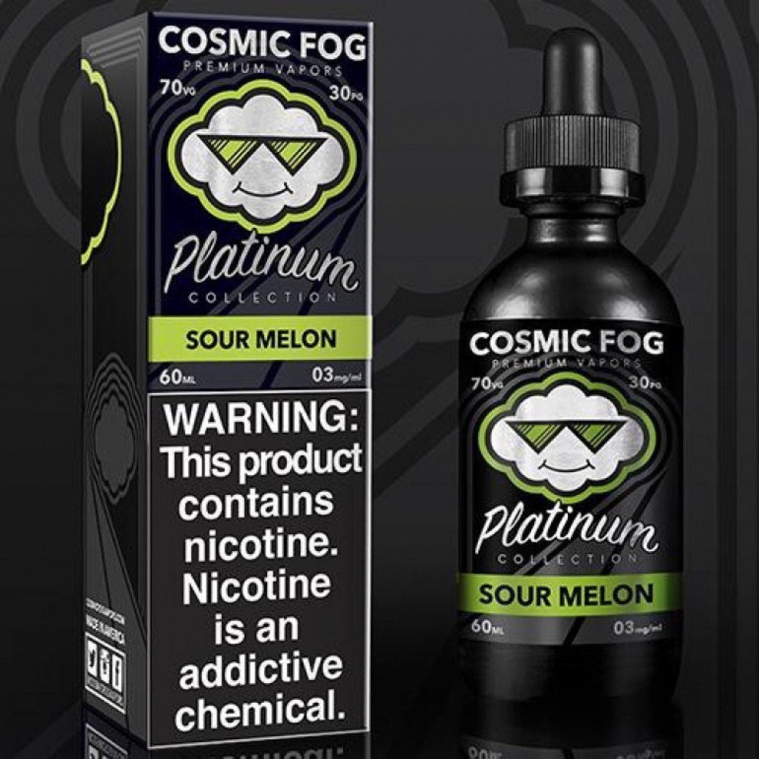 Cosmic Fog Platinum Collection - Sour Melon 60 ml Premium Likit