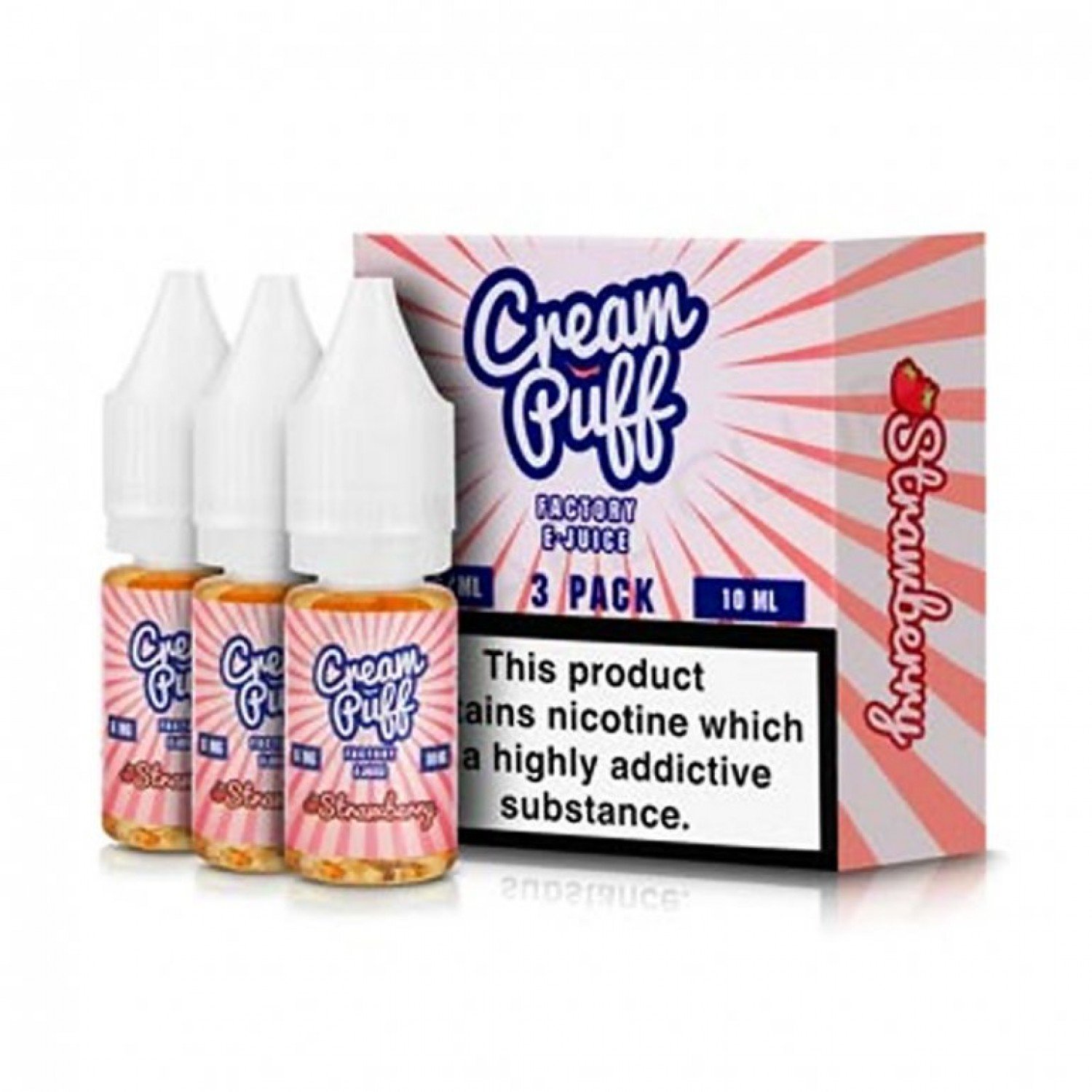 Cream Puff Factory - Strawberry 3x10 ml Premium Likit