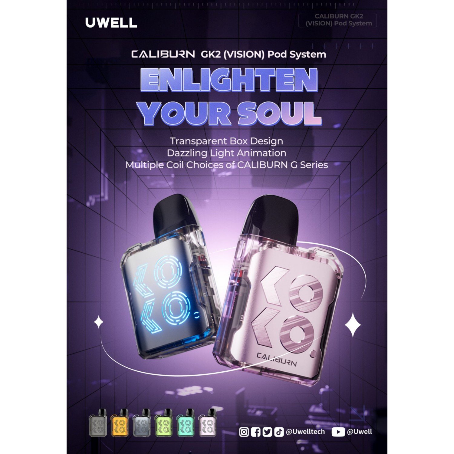 Uwell - Caliburn Gk2 Vision Pod Mod Elektronik Sigara Kit
