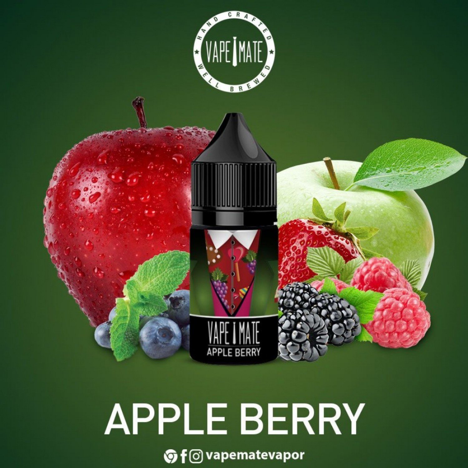 Vape Mate - Apple Berry 30 ML Likit