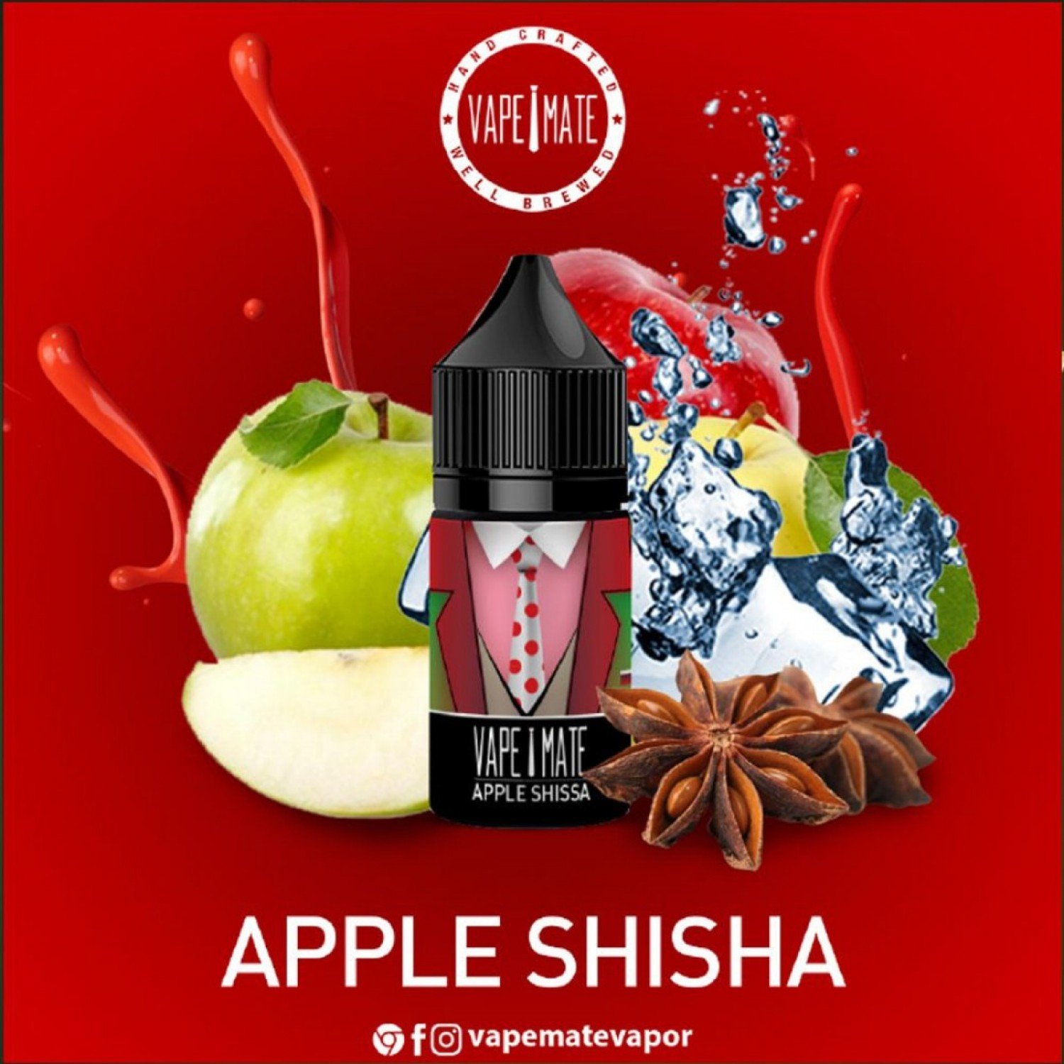 Vape Mate - Apple Shisha 30 ML Likit