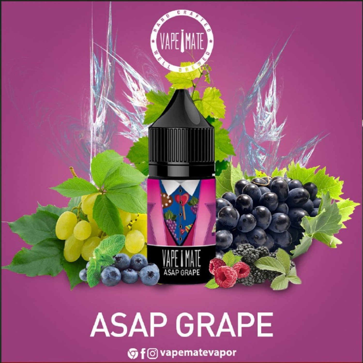 Vape Mate - Asap Grape 30 ML Salt Likit