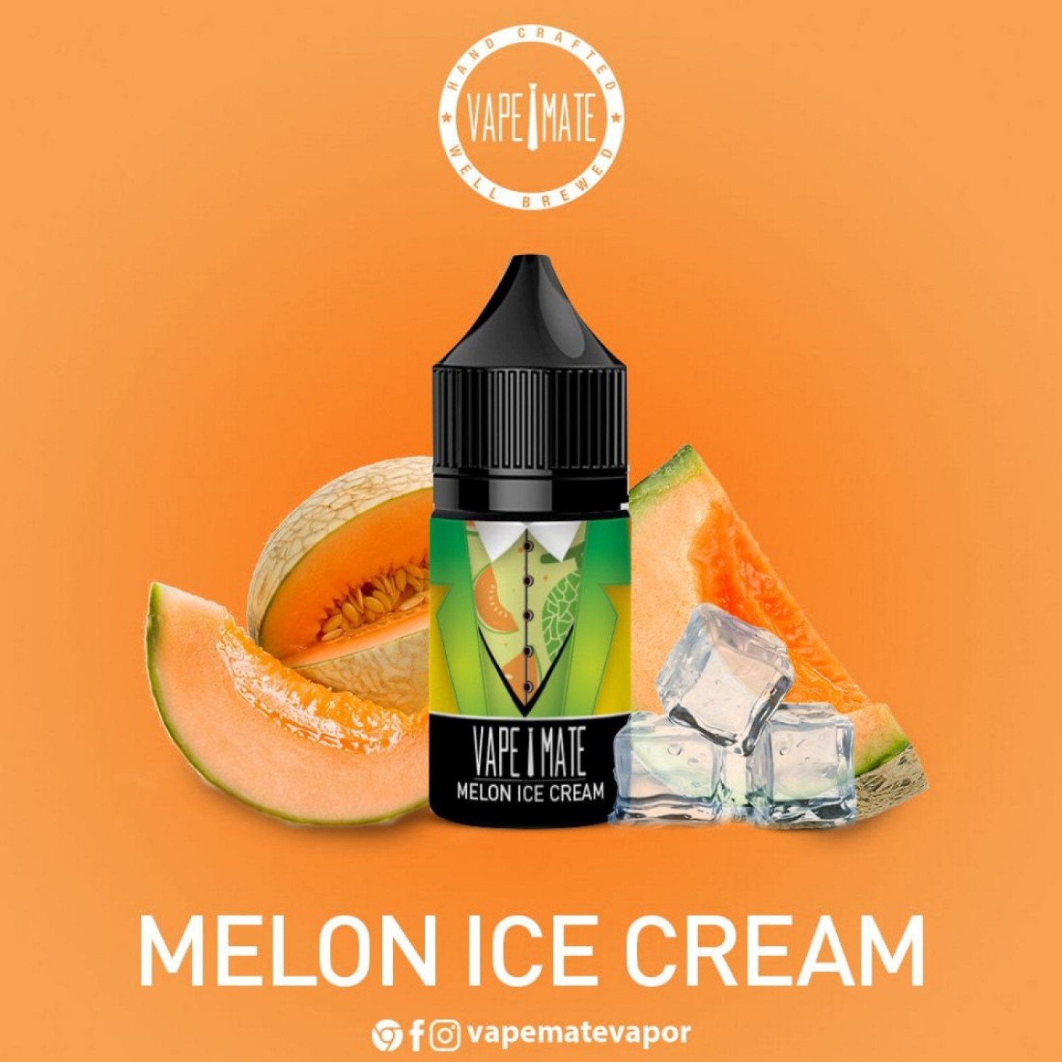 Vape Mate - Melon Ice Cream 30 ML Salt Likit