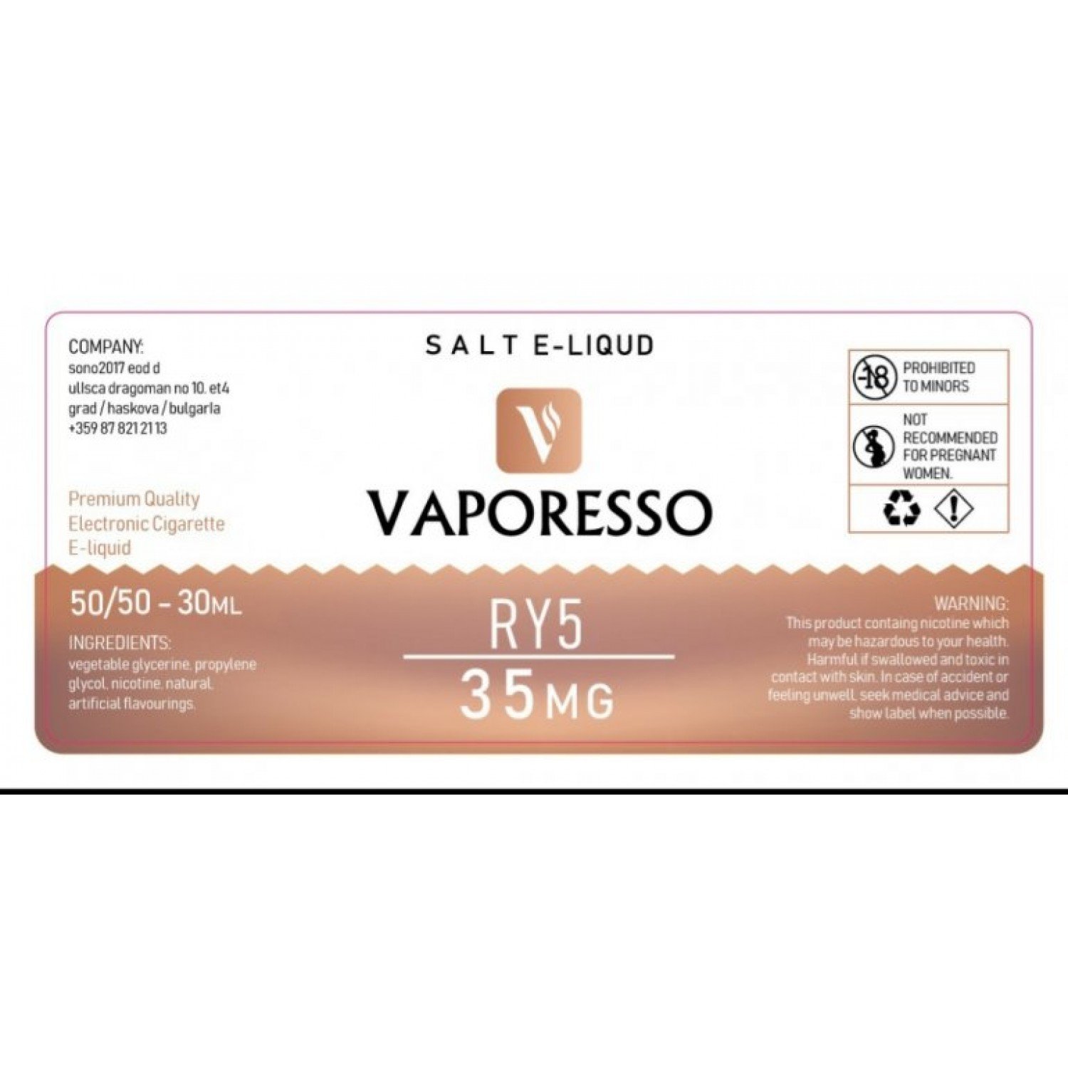 Vaporesso - RY5 30 ml Salt Likit