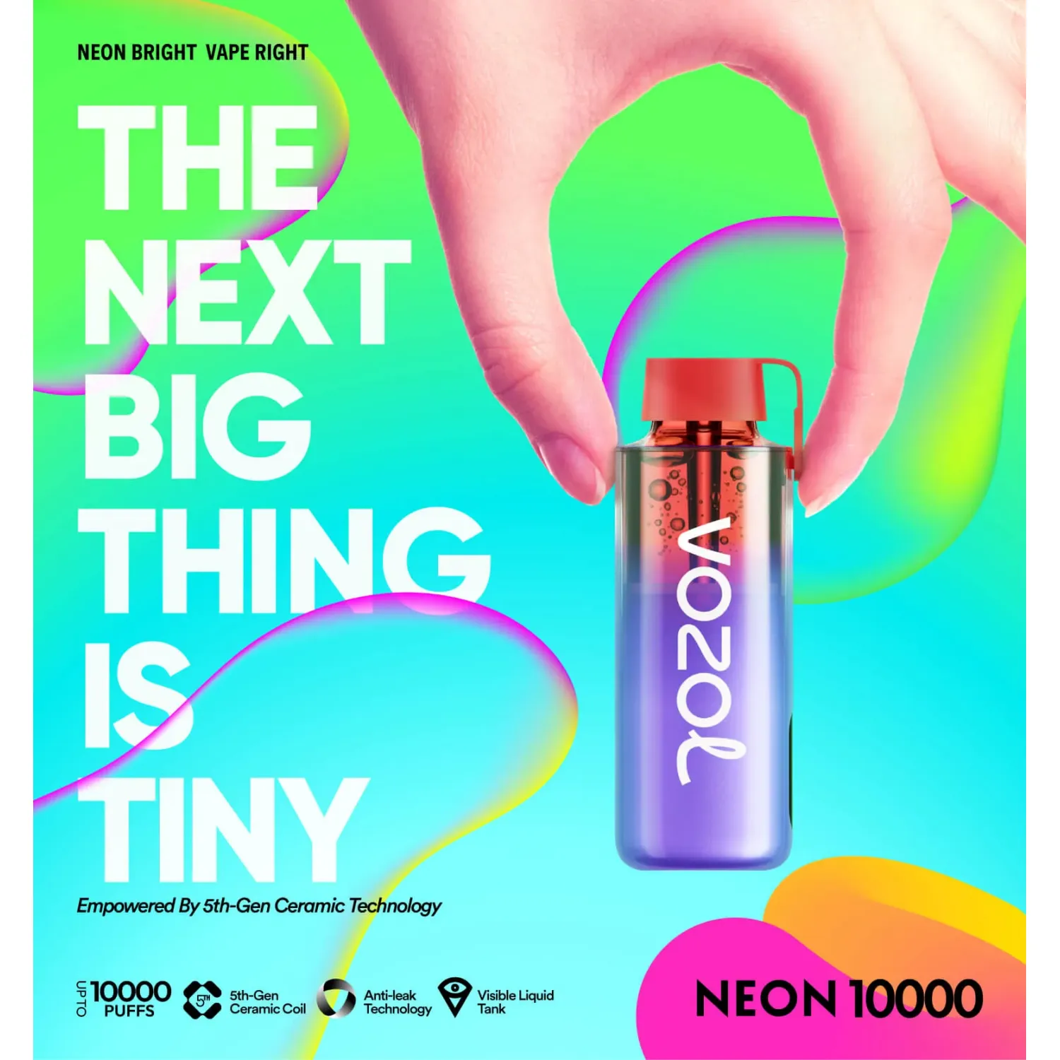 Vozol - Neon 10000 Şarj Edilebilen Tek Kullanımlık Elektronik Sigara